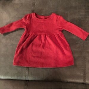 Red Long Sleeve Old Navy Dress Size 12-18 Months
